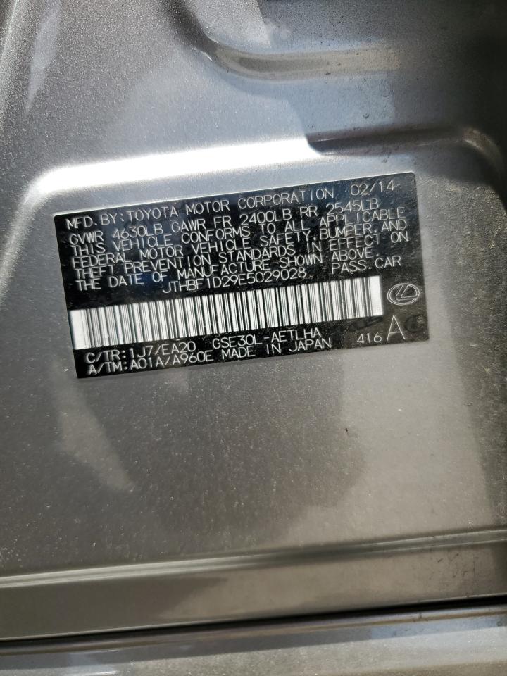 2014 Lexus Is 250 VIN: JTHBF1D29E5029028 Lot: 56838195