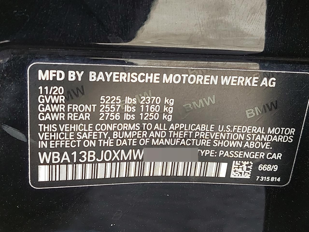 WBA13BJ0XMW701683 - 2021 Bmw 5 SERIES - #undefined