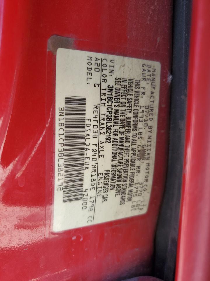 2011 Nissan Versa S VIN: 3N1BC1CP3BL382192 Lot: 57877005