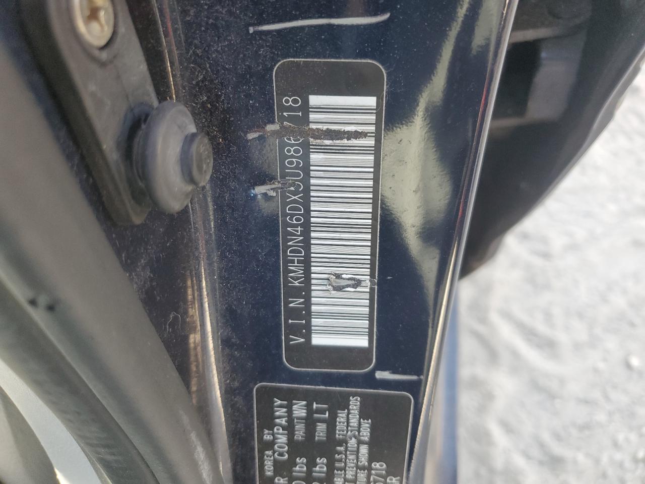 2005 Hyundai Elantra Gls VIN: KMHDN46DX5U986718 Lot: 55510955