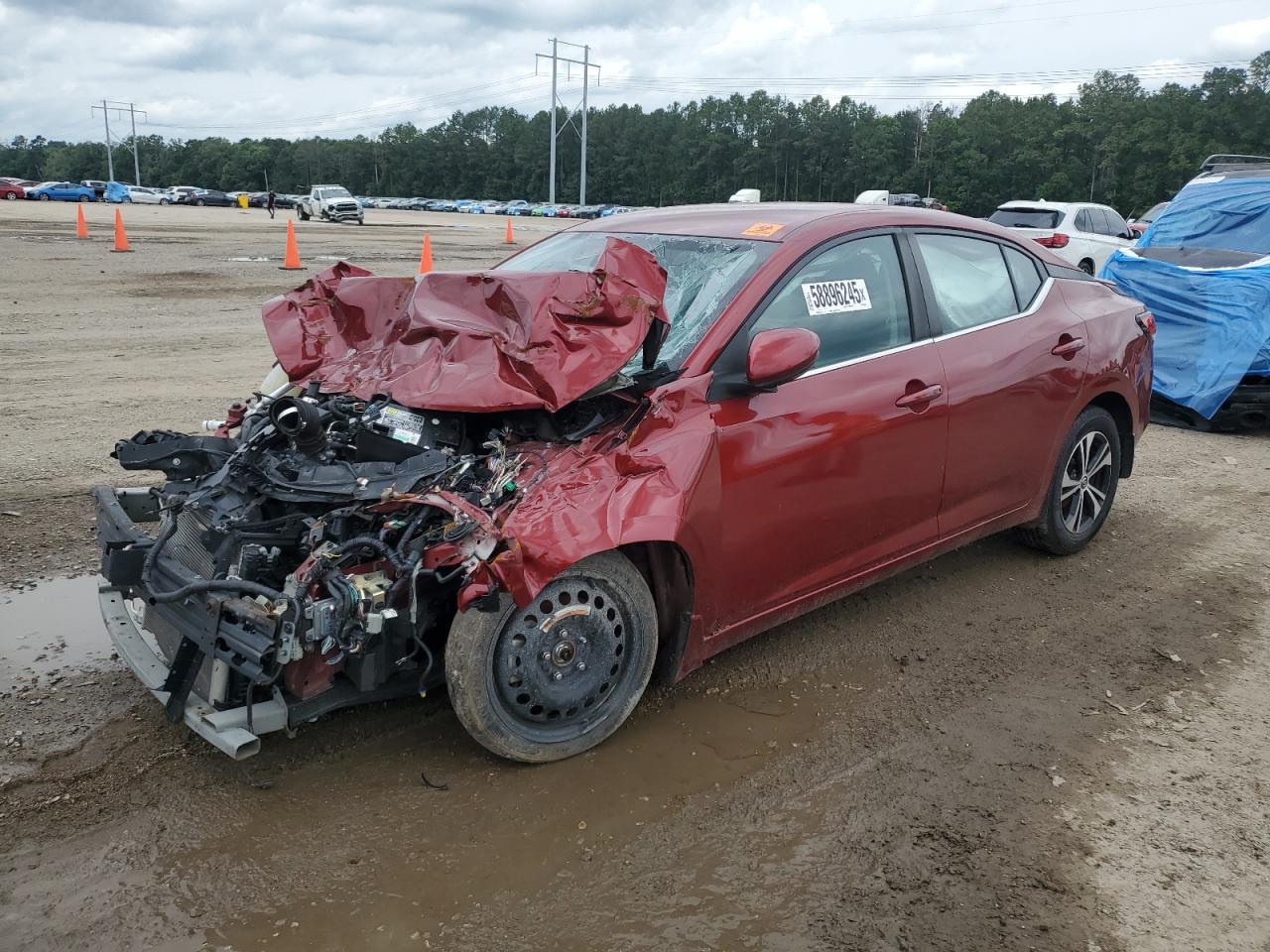 2020 Nissan Sentra Sv for Sale in Greenwell Springs, LA - Front End