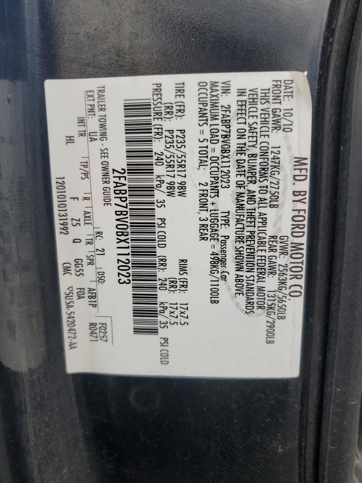 2011 Ford Crown Victoria Police Interceptor VIN: 2FABP7BV0BX112023 Lot: 56831105