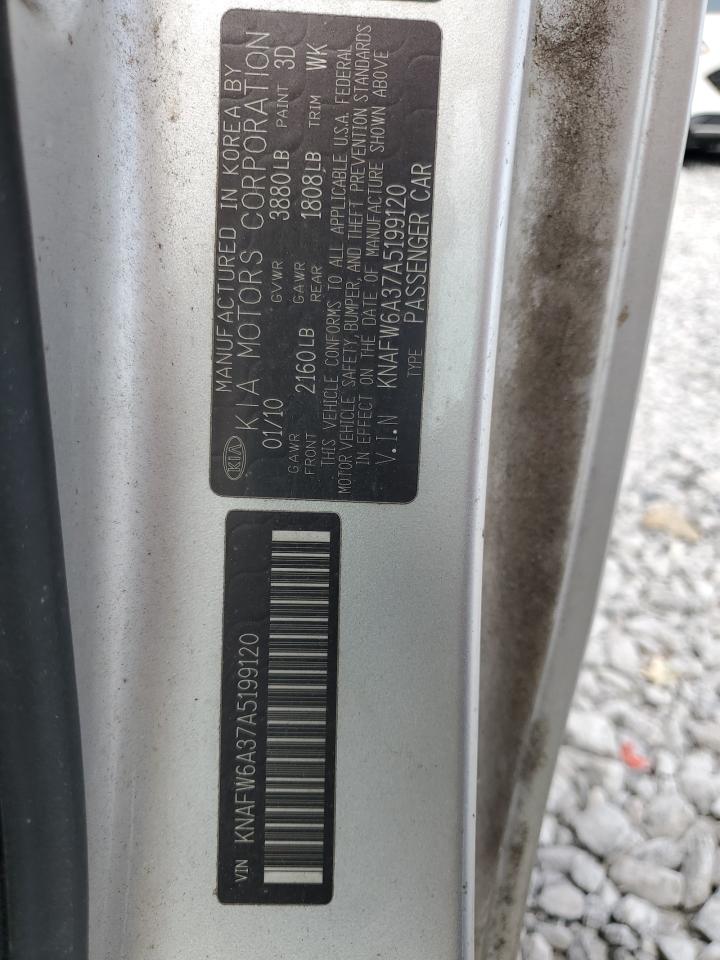 2010 Kia Forte Sx VIN: KNAFW6A37A5199120 Lot: 57180735