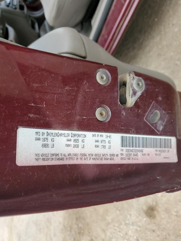 2002 Dodge Neon Se VIN: 1B3ES46C52D545486 Lot: 55491425
