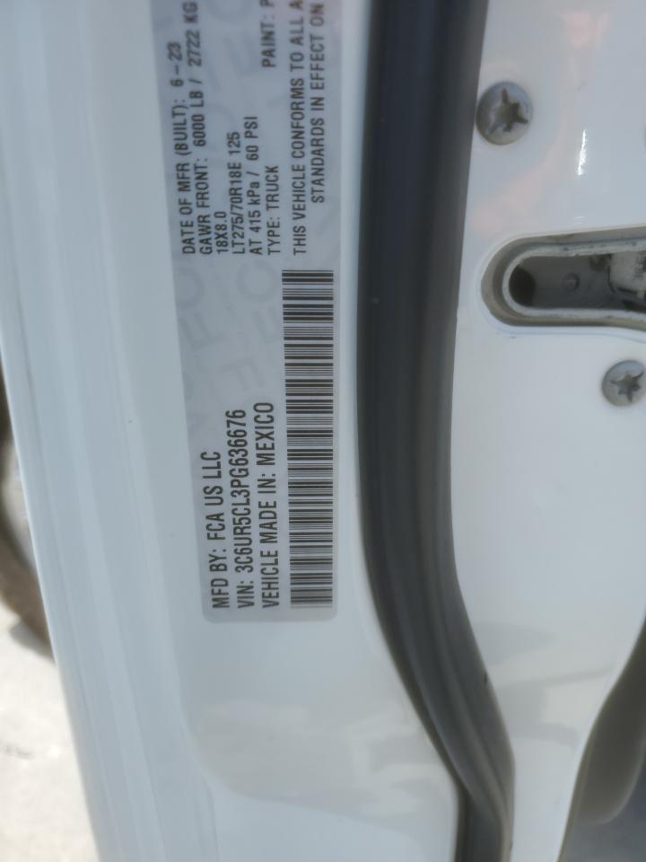2023 Ram 2500 Tradesman VIN: 3C6UR5CL3PG636676 Lot: 56949335