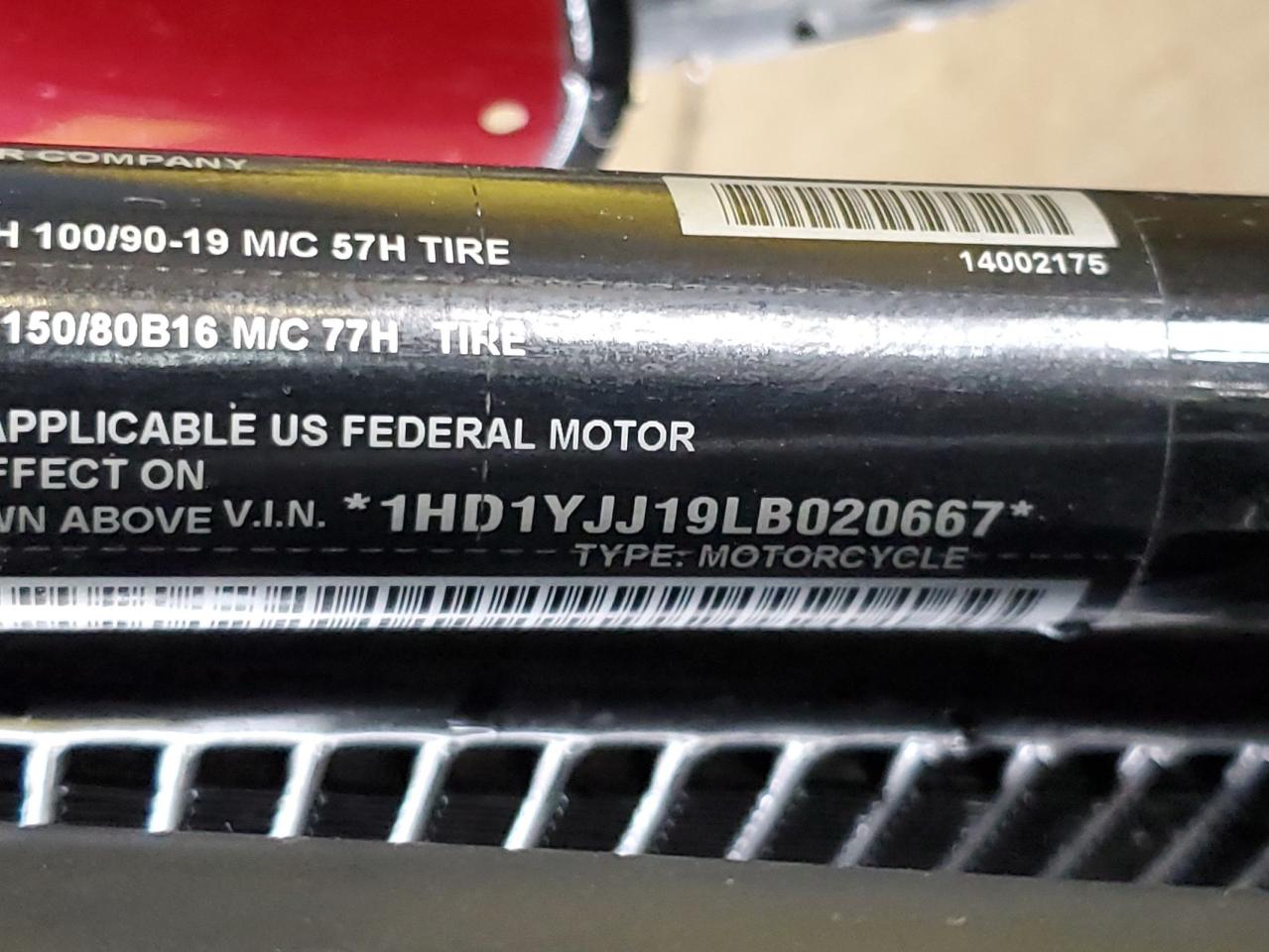 2020 Harley-Davidson Fxbb VIN: 1HD1YJJ19LB020667 Lot: 56226955