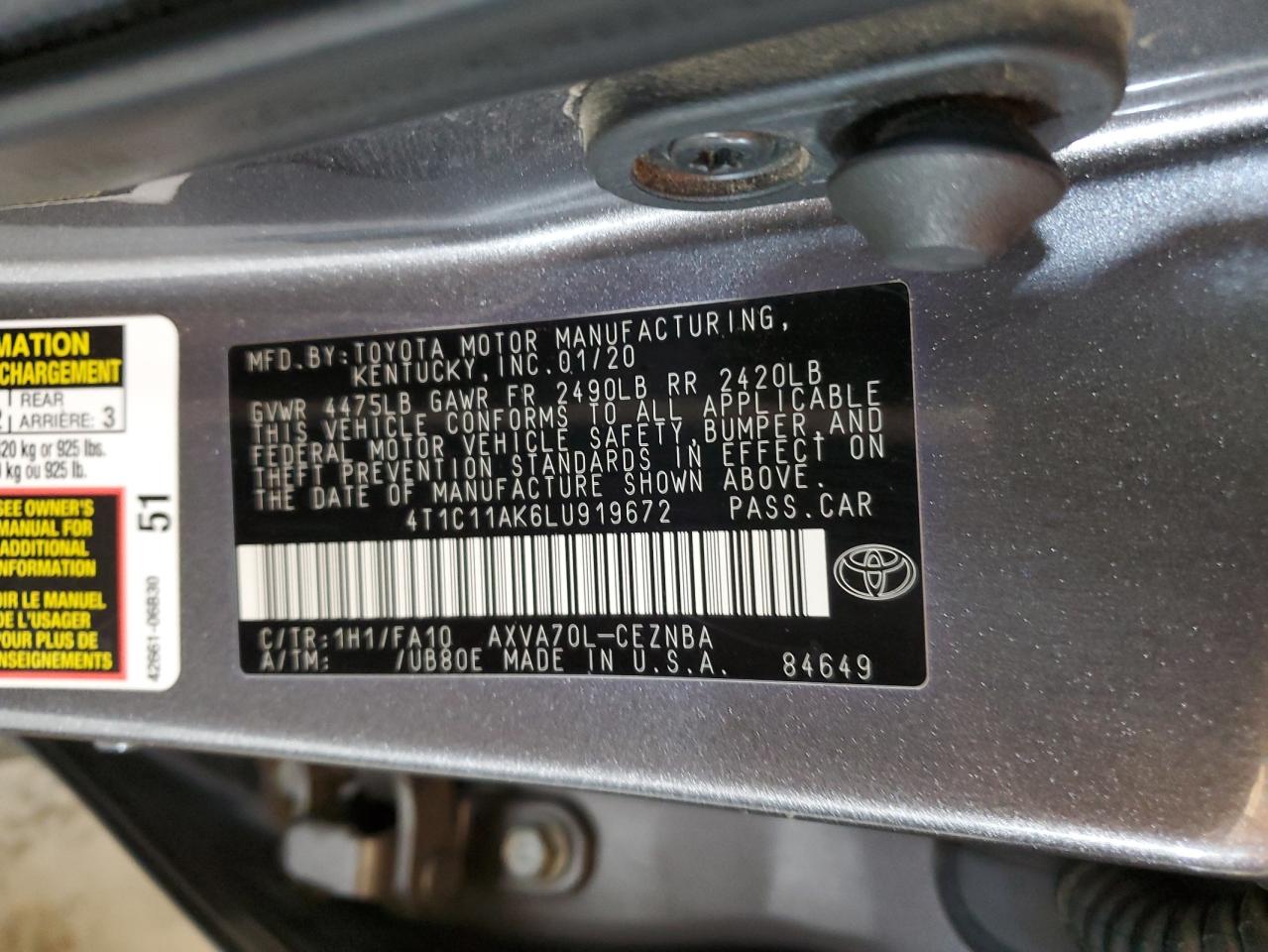 2020 Toyota Camry - Image 12