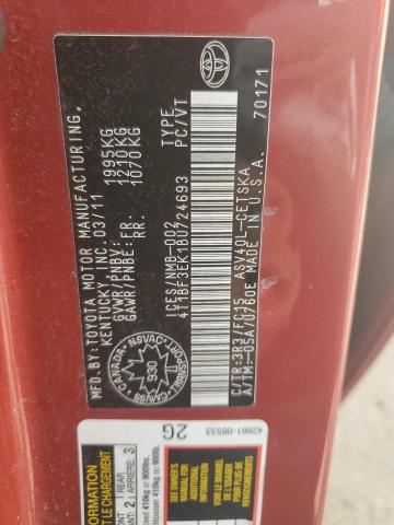 2011 TOYOTA CAMRY BASE  