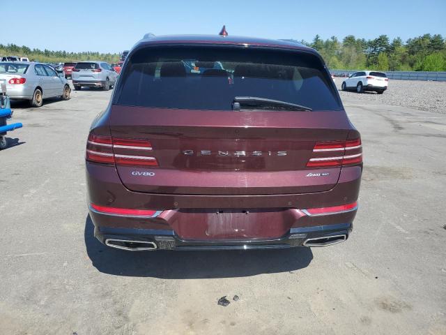  GENESIS GV80 2021 Burgundy