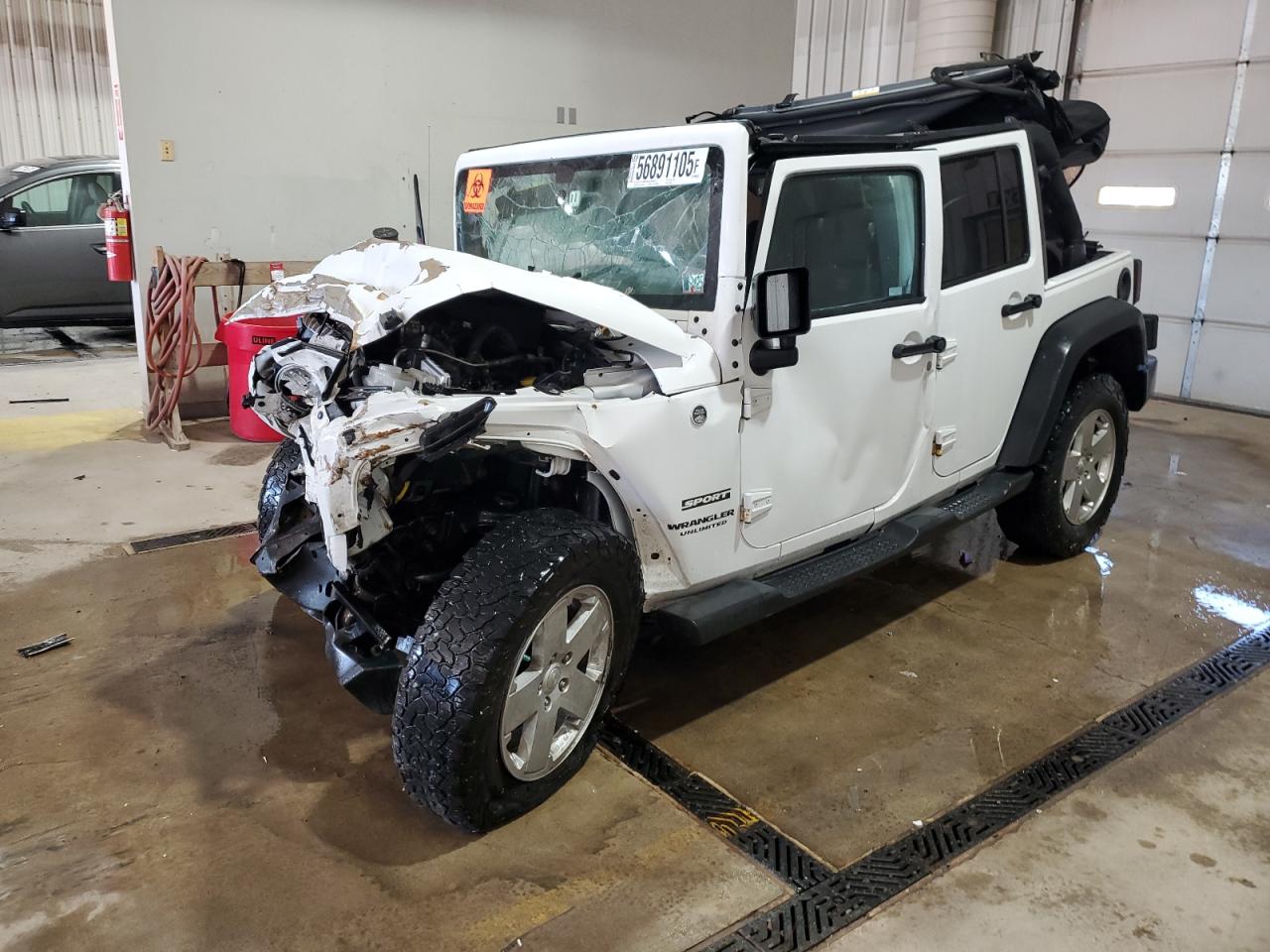 2016 Jeep Wrangler Unlimited Sport იყიდება York Haven-ში, PA - All Over