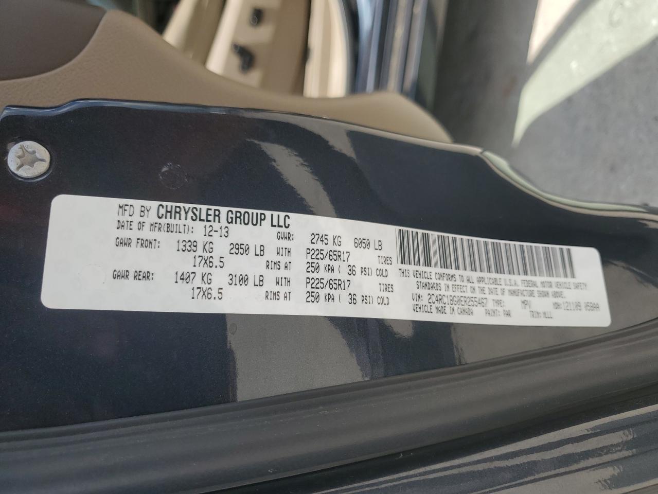 2014 Chrysler Town & Country Touring VIN: 2C4RC1BG0ER255467 Lot: 56203115