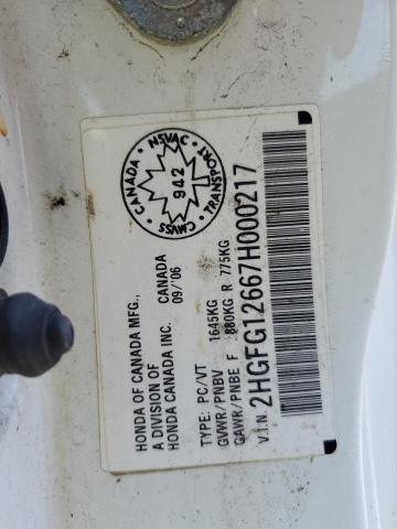 2007 HONDA CIVIC LX  
