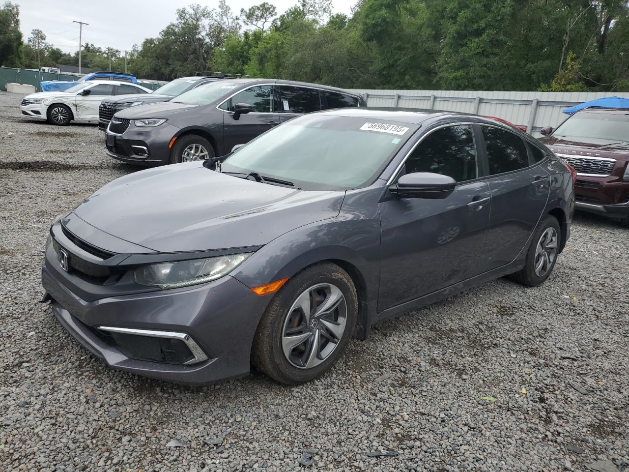 2019 Honda Civic Lx للبيع في Riverview، FL - Front End