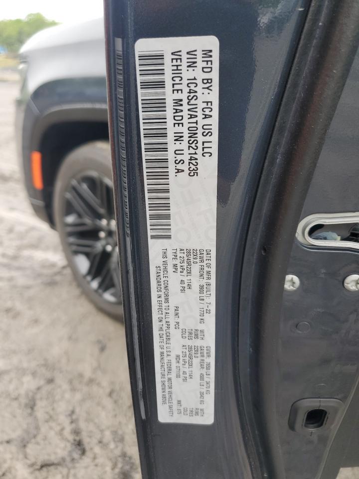 2022 Jeep Wagoneer Series I VIN: 1C4SJVAT0NS214235 Lot: 56566055