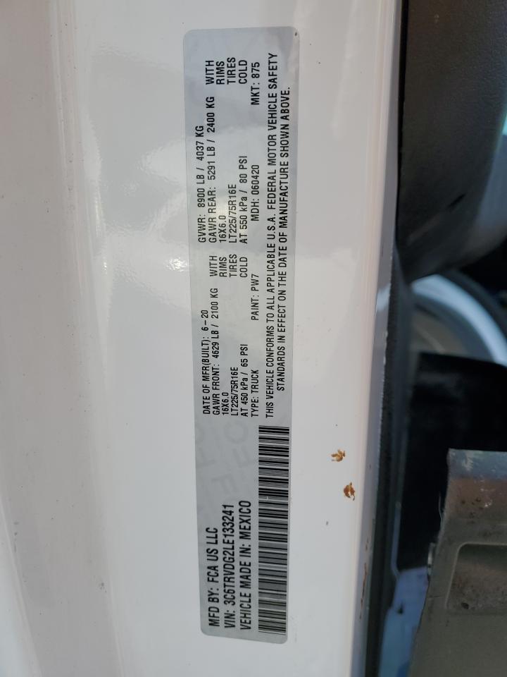 2020 Ram Promaster 2500 2500 High VIN: 3C6TRVDGXLE109477 Lot: 55823565
