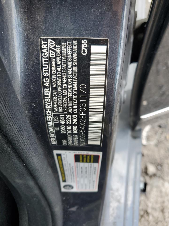 2008 Mercedes-Benz C 300 VIN: WDDGF54X28F031170 Lot: 56278105