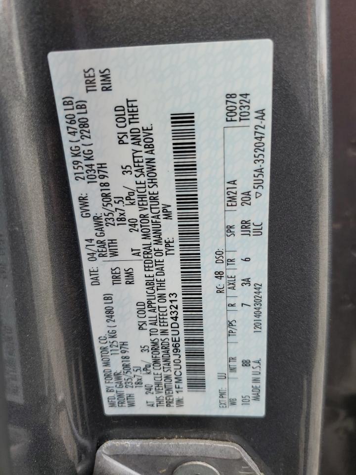 2014 Ford Escape Titanium VIN: 1FMCU0J96EUD43213 Lot: 56841375