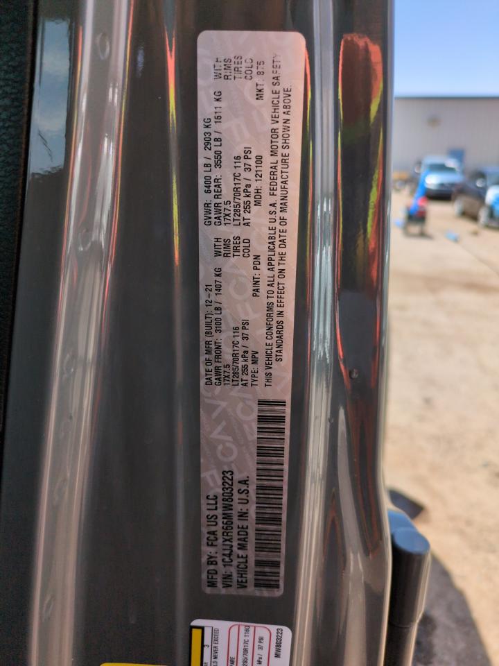 2021 Jeep Wrangler Unlimited Rubicon 4Xe VIN: 1C4JJXR66MW803223 Lot: 58509625