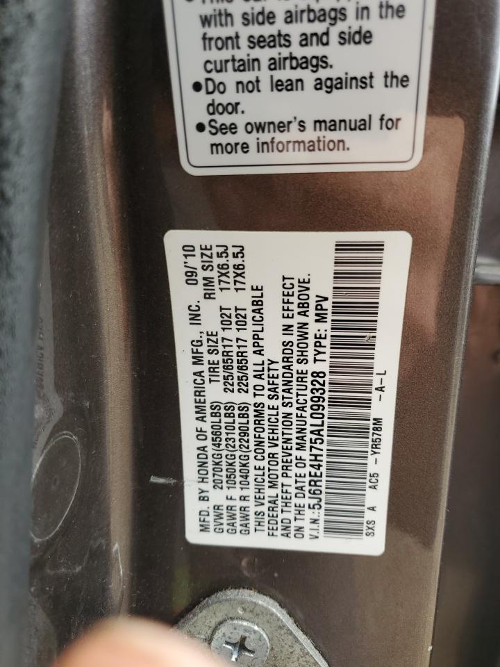 2010 Honda Cr-V Exl VIN: 5J6RE4H75AL099328 Lot: 59206915