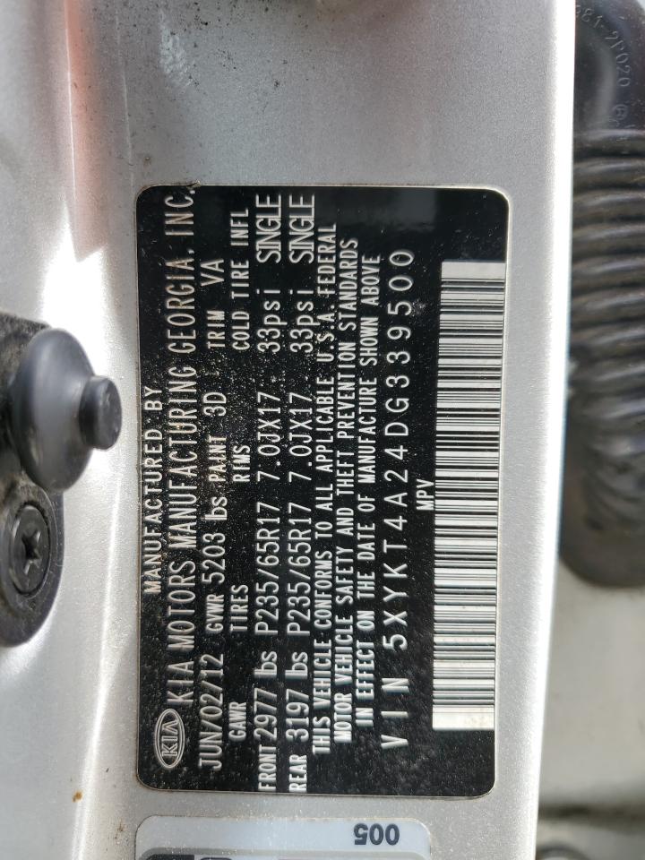 2013 Kia Sorento Lx VIN: 5XYKT4A24DG339500 Lot: 56302605