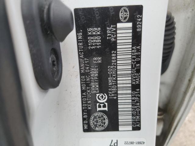 2017 TOYOTA CAMRY HYBRID