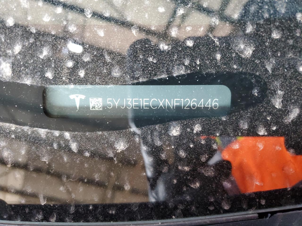 2022 Tesla Model 3 VIN: 5YJ3E1ECXNF126446 Lot: 55962035