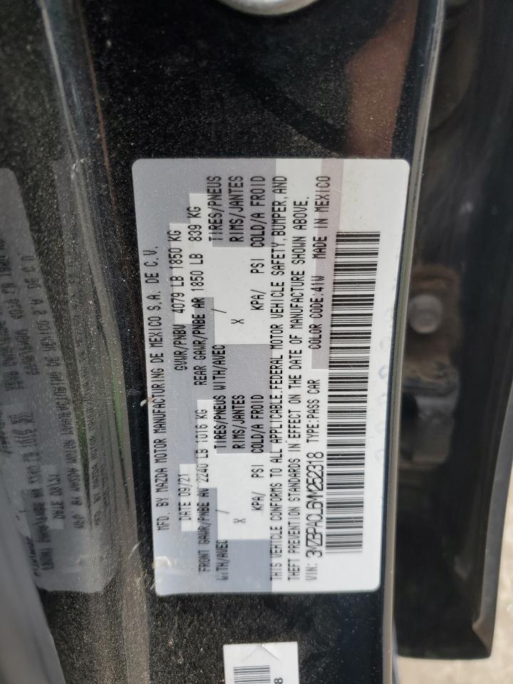 2021 Mazda 3 Preferred VIN: 3MZBPACL6MM252318 Lot: 56208265