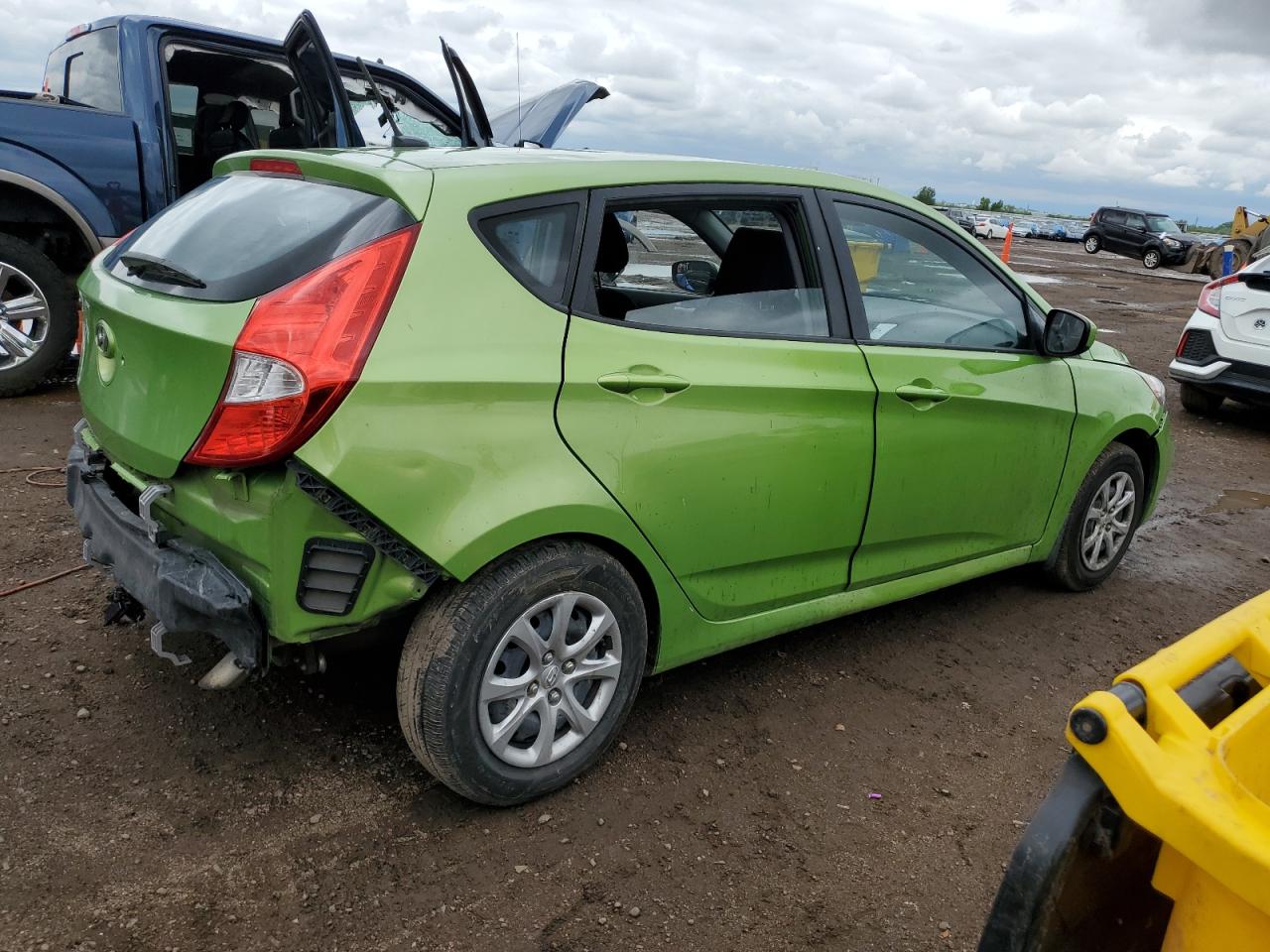2014 Hyundai Accent Gls green hatchbac gas KMHCT5AE7EU183050 photo #4