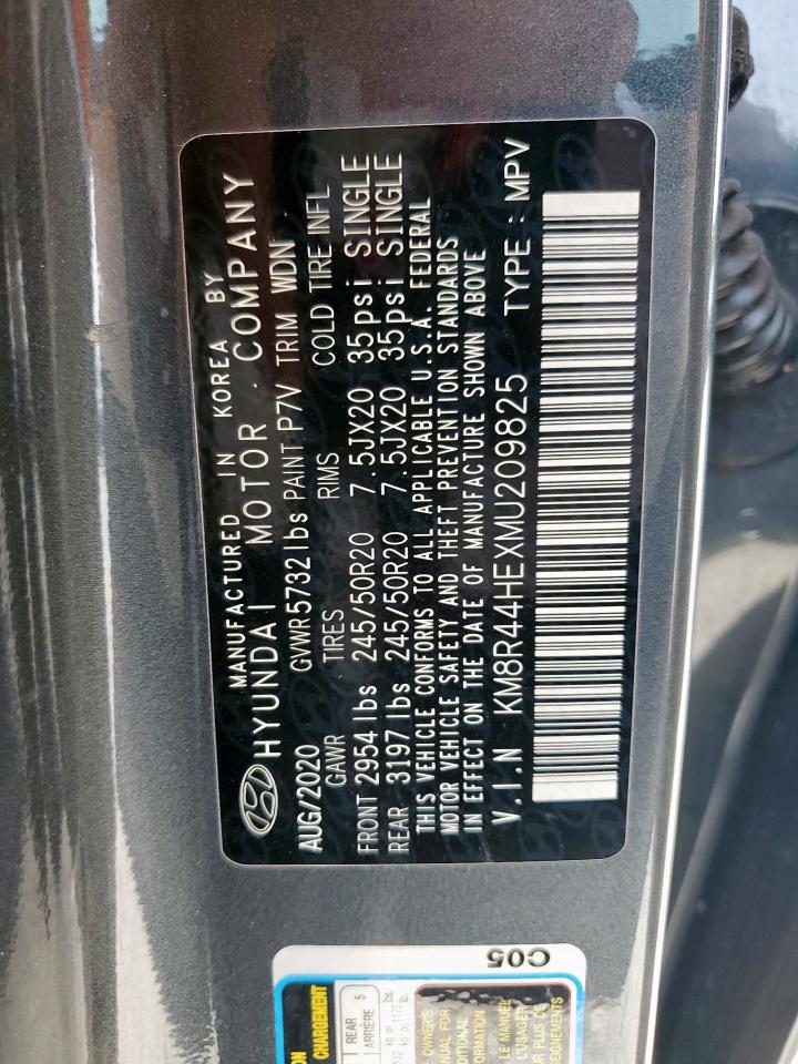 2021 Hyundai Palisade Sel VIN: KM8R44HEXMU209825 Lot: 56735855