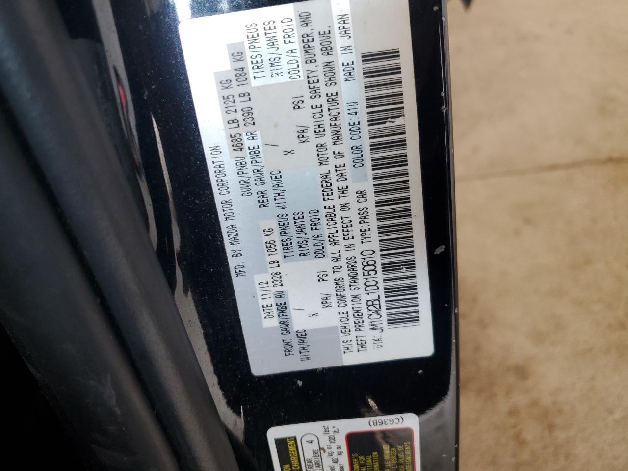 2013 Mazda 5 VIN: JM1CW2BL1D0150610 Lot: 58775915