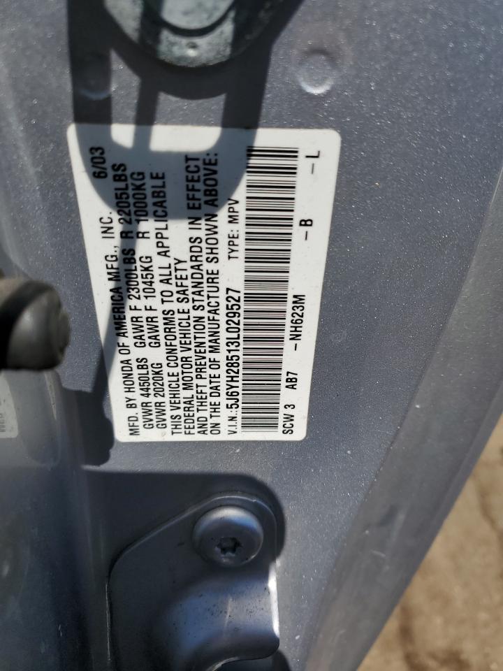 2003 Honda Element Ex VIN: 5J6YH28513L029527 Lot: 57489845