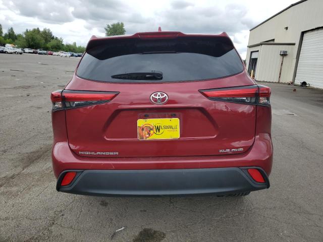  TOYOTA HIGHLANDER 2021 Червоний