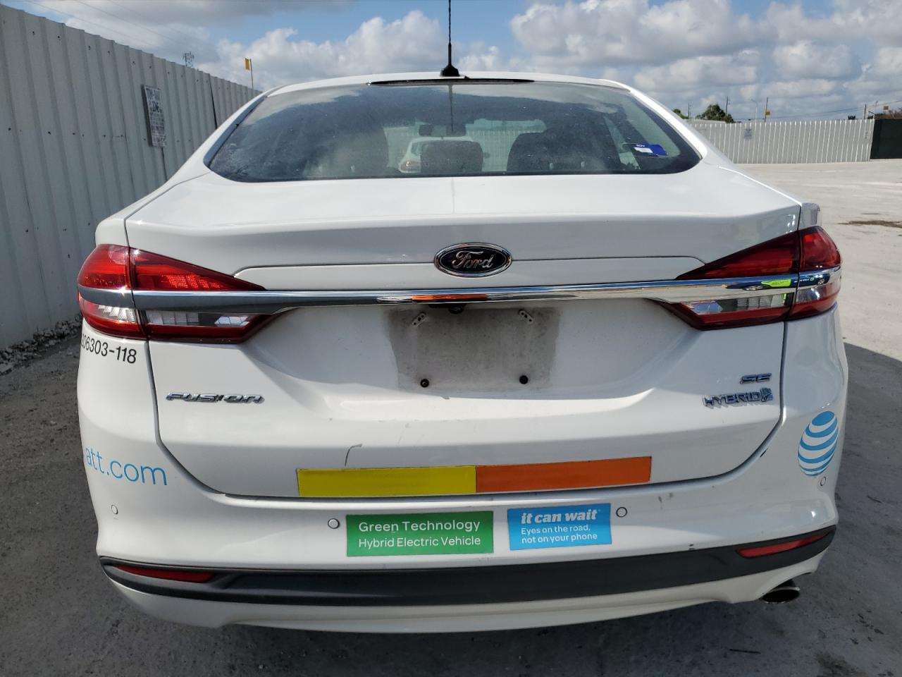 2018 Ford Fusion Se Hybrid VIN: 3FA6P0LU7JR278700 Lot: 54033815