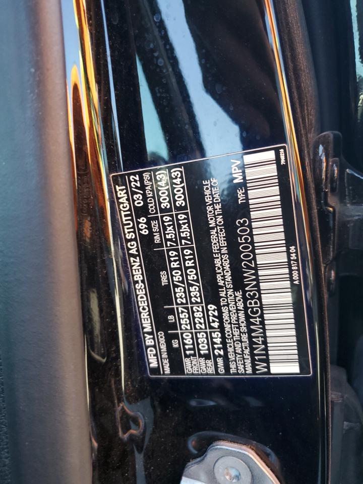 2022 Mercedes-Benz Glb 250 VIN: W1N4M4GB3NW200503 Lot: 57890835
