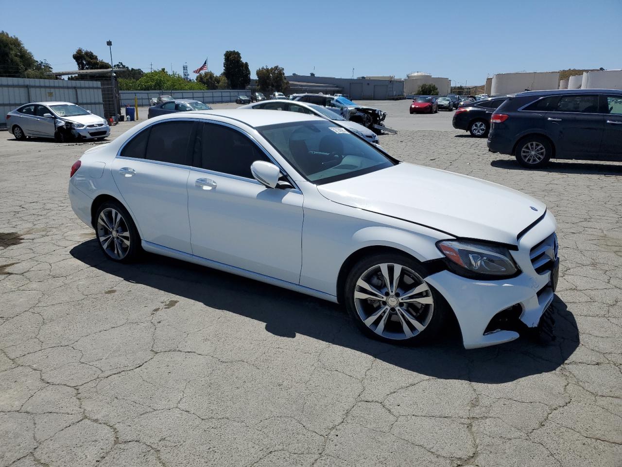 2015 Mercedes-Benz C-Class at CA - Martinez, Copart lot