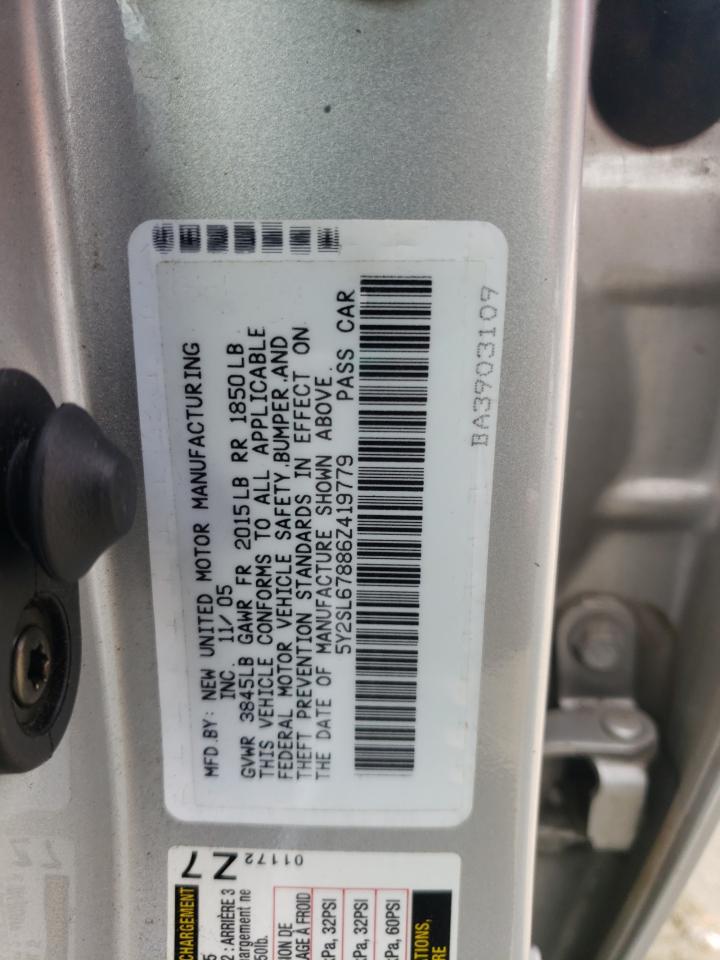 2006 Pontiac Vibe VIN: 5Y2SL67886Z419779 Lot: 92828215