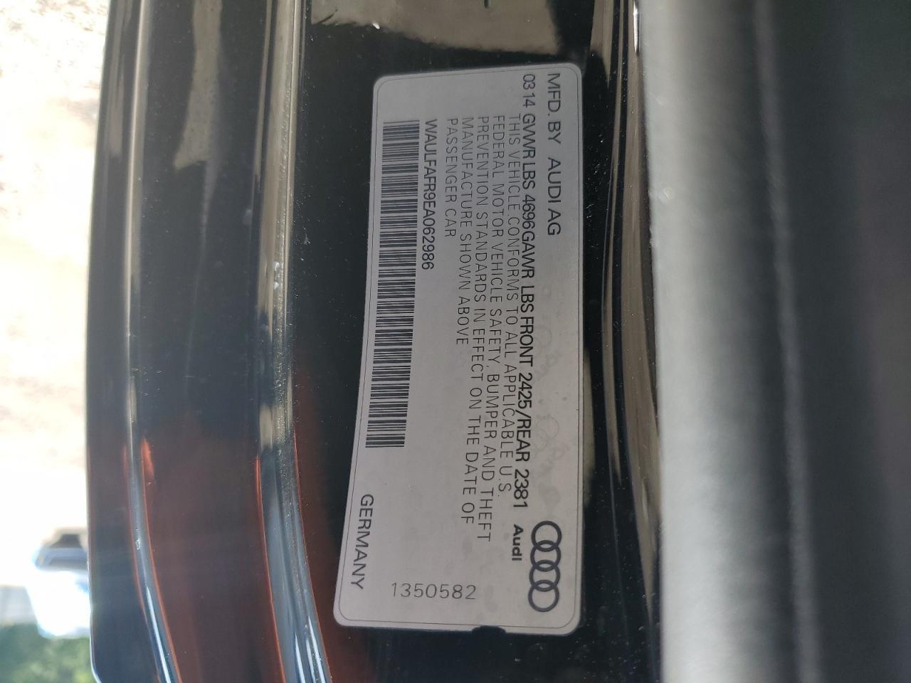 2014 Audi A5 Premium Plus VIN: WAULFAFR9EA062986 Lot: 56107815