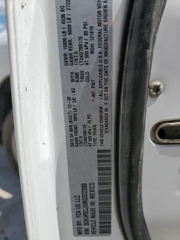 2021 Ram 2500 Tradesman VIN: 3C6UR5CJXMG522300 Lot: 55641615