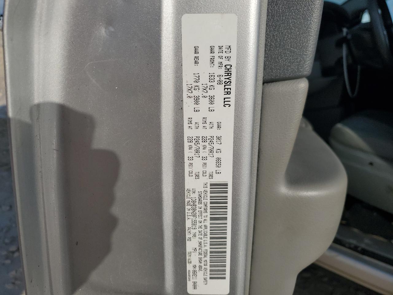 2008 Dodge Durango Sxt VIN: 1D8HB38N28F155819 Lot: 56203905