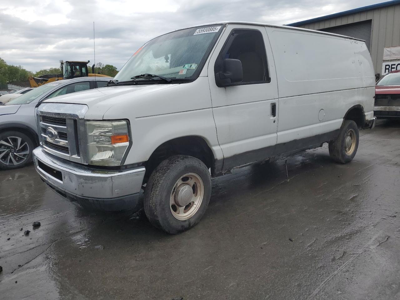 2008 Ford Econoline E350 Super Duty Van na sprzedaż w Duryea, PA - All Over