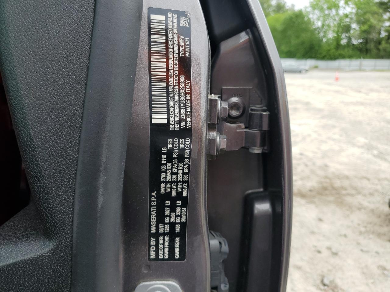 2017 Maserati Levante S Sport VIN: ZN661YUS9HX258908 Lot: 58157605