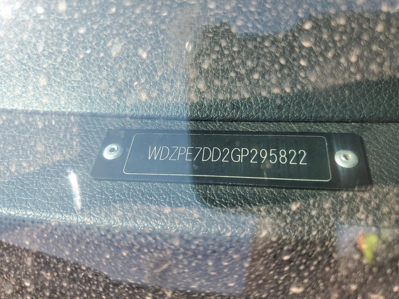 2016 Mercedes-Benz Sprinter 2500 VIN: WDZPE7DD2GP295822 Lot: 65459945