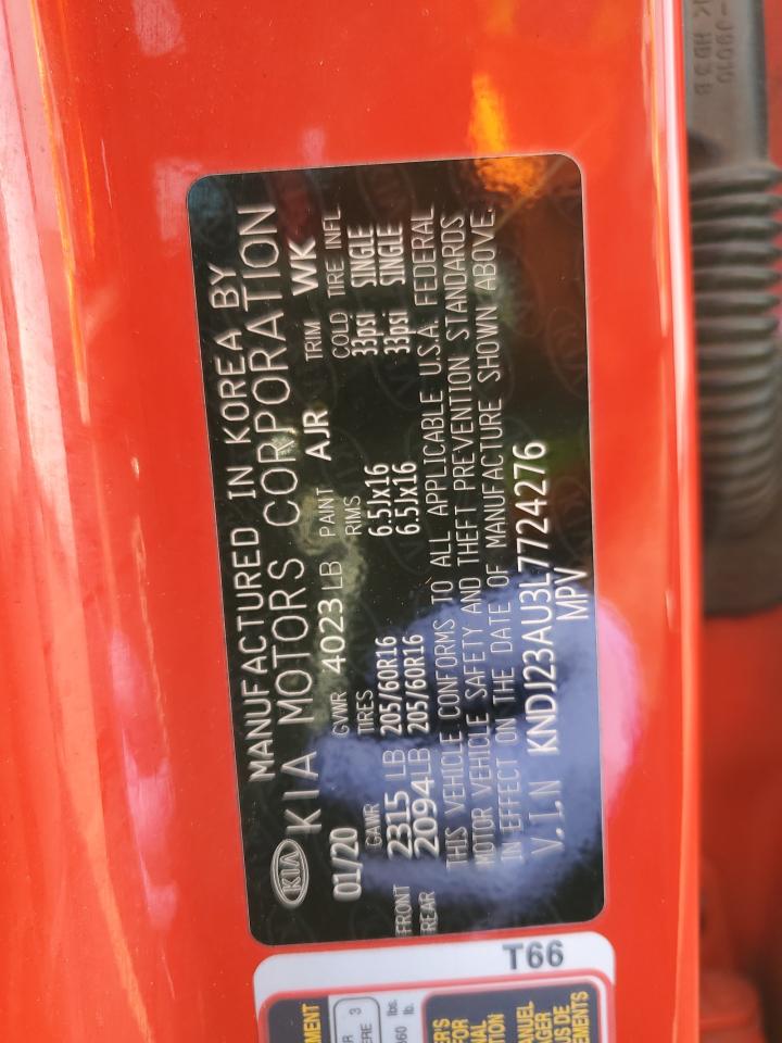 2020 Kia Soul Lx VIN: KNDJ23AU3L7724276 Lot: 56212825