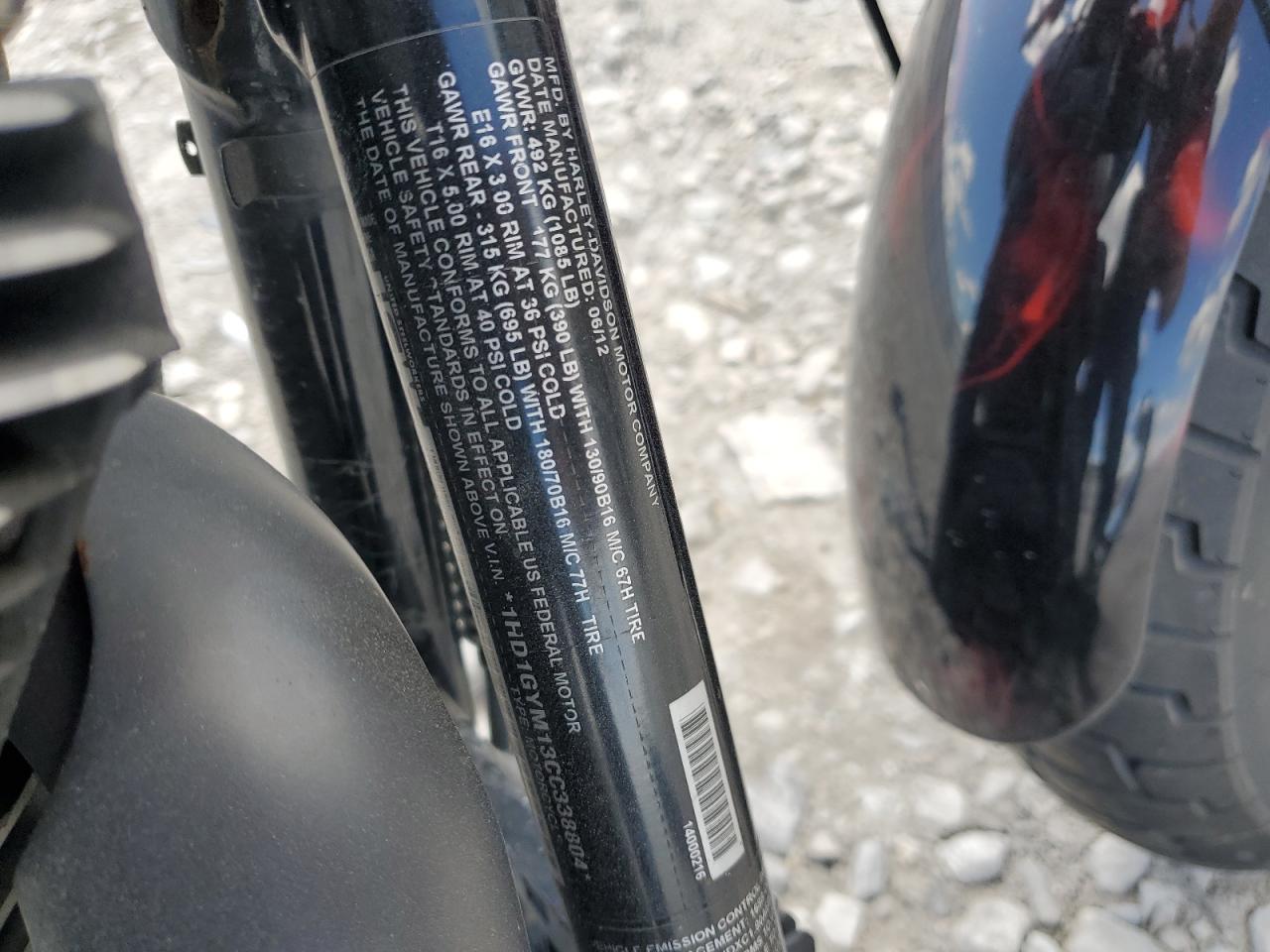 2012 Harley-Davidson Fxdf Dyna Fat Bob VIN: 1HD1GYM13CC338804 Lot: 58069965
