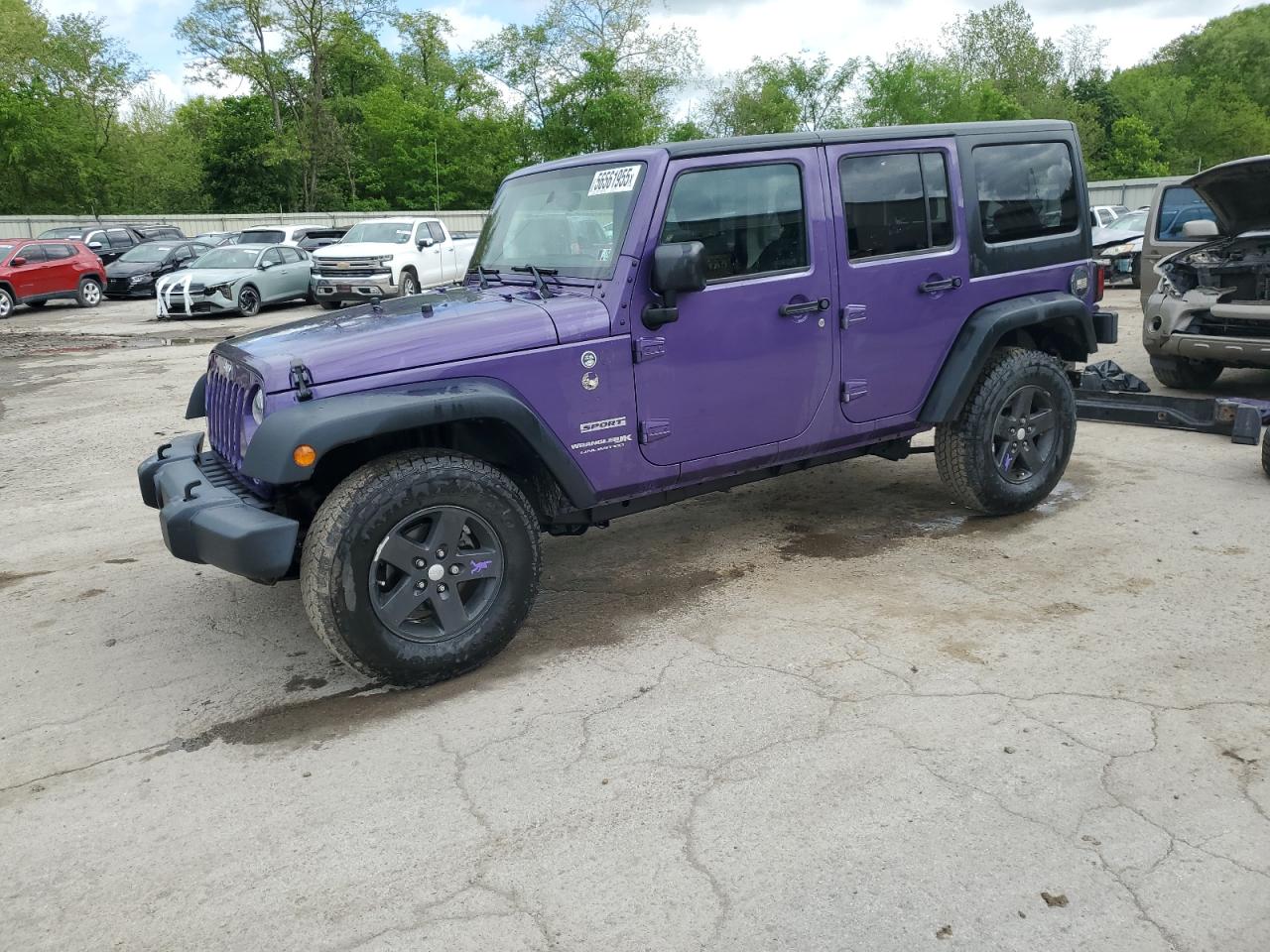 2018 Jeep Wrangler Unlimited Sport იყიდება Ellwood City-ში, PA - Rear End