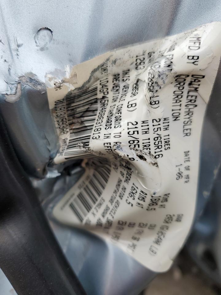 2006 Dodge Caravan Sxt VIN: 1D4GP45R46B631813 Lot: 56180635