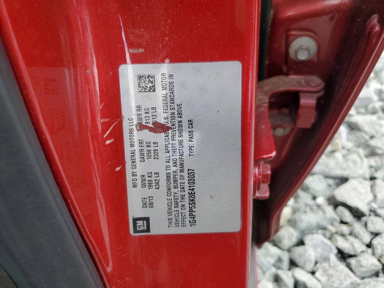 2014 Buick Verano VIN: 1G4PP5SK8E4103037 Lot: 55408085