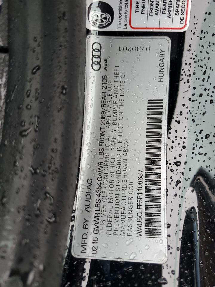 2015 Audi A3 Premium Plus VIN: WAU5CLFF5F1108687 Lot: 56843765