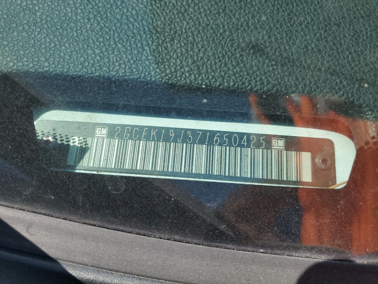2007 Chevrolet Silverado K1500 VIN: 2GCEK19J371650425 Lot: 57497955