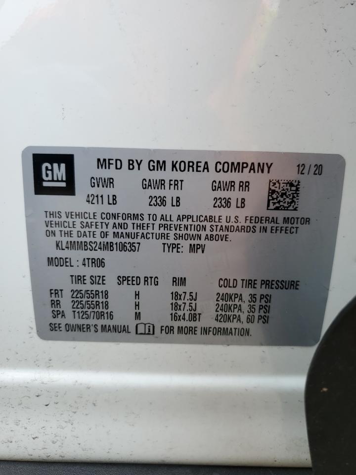 2021 Buick Encore Gx Preferred VIN: KL4MMBS24MB106357 Lot: 55786635